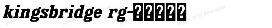 kingsbridge rg字体转换